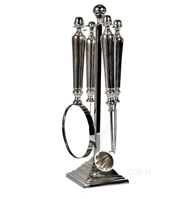 Magnifying Glass Letter Opener Bottle Opener And Candle Snuffer Set HomeRoots