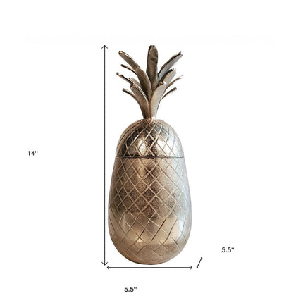 Pineapple Storage Aluminium Decor HomeRoots
