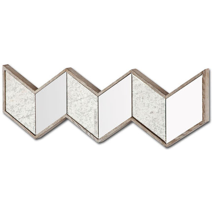 14" Natural Novelty Wood Framed Accent Mirror HomeRoots