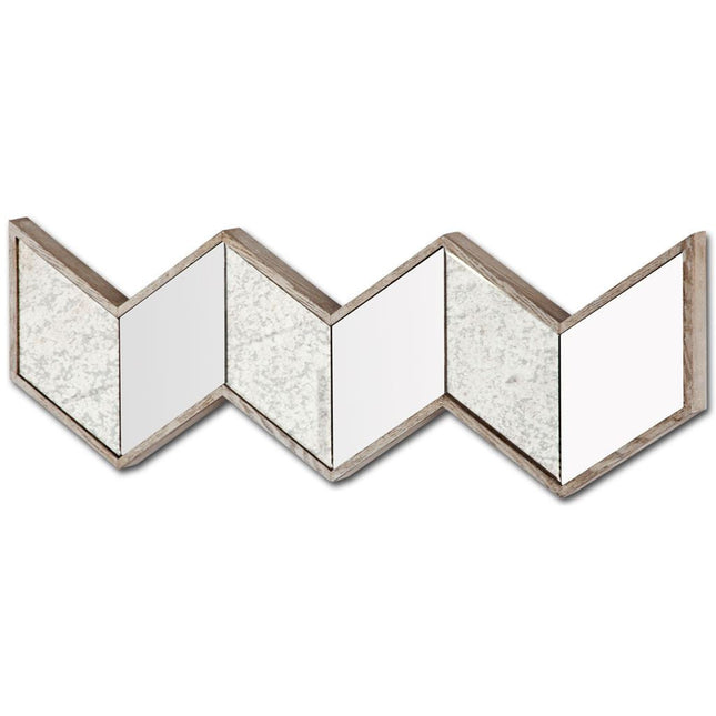 14" Natural Novelty Wood Framed Accent Mirror HomeRoots