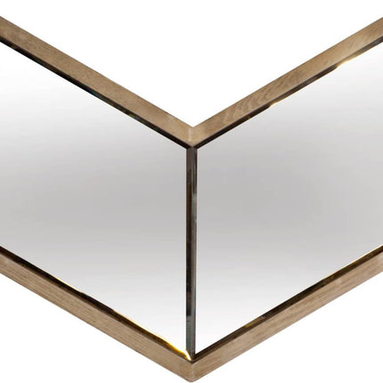 23" Natural Novelty Wood Framed Accent Mirror HomeRoots