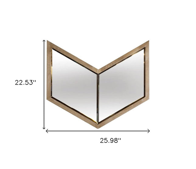 23" Natural Novelty Wood Framed Accent Mirror HomeRoots