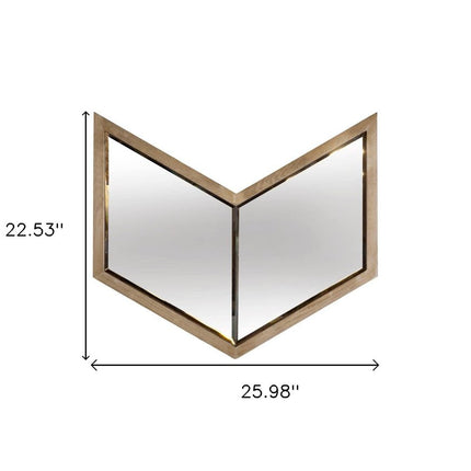 23" Natural Novelty Wood Framed Accent Mirror HomeRoots