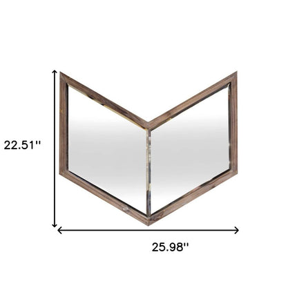 23" Brown Novelty Framed Accent Mirror HomeRoots