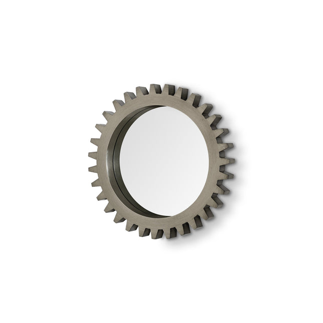 26" Gray Abstract Wood Framed Accent Mirror HomeRoots