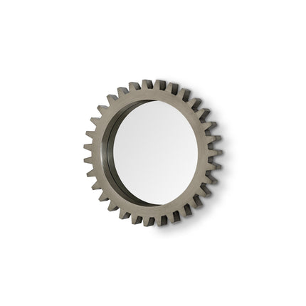 26" Gray Abstract Wood Framed Accent Mirror HomeRoots