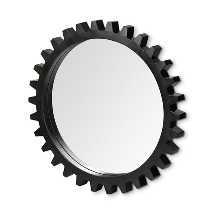 37" Round Black Metal Frame Wall Mirror HomeRoots