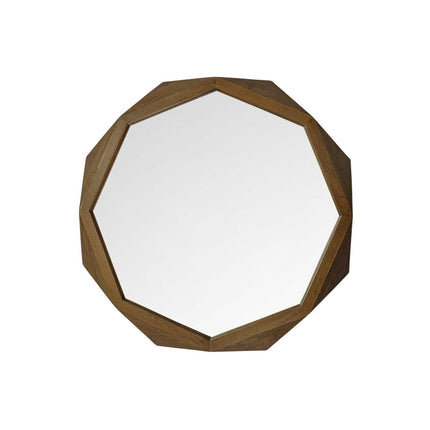 32" Brown Solid Wood Octagon Framed HomeRoots