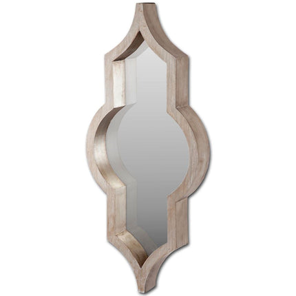 34" Natural Novelty Framed Accent Mirror HomeRoots