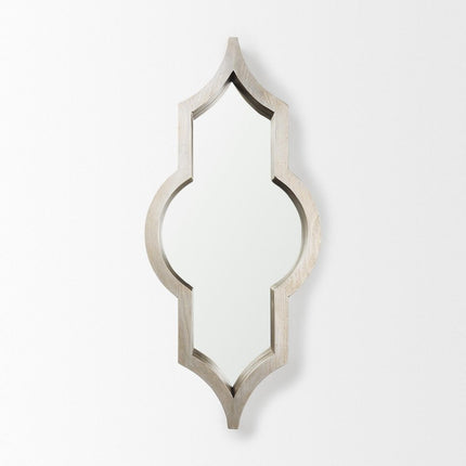 34" Natural Novelty Framed Accent Mirror HomeRoots