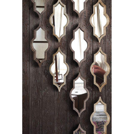 34" Natural Novelty Framed Accent Mirror HomeRoots