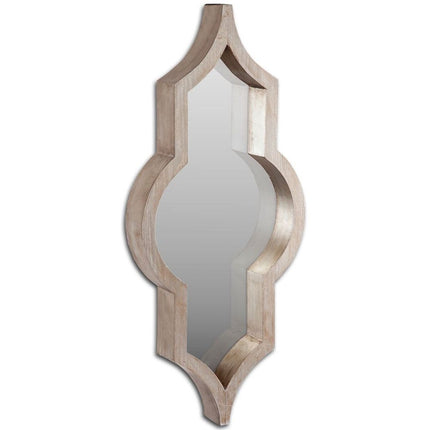 34" Natural Novelty Framed Accent Mirror HomeRoots