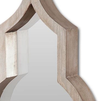 34" Natural Novelty Framed Accent Mirror HomeRoots