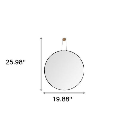 26" Black Wood Mirror