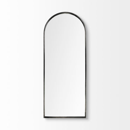 70" Black Metal Arch Framed Full Length Hanging Mirror HomeRoots