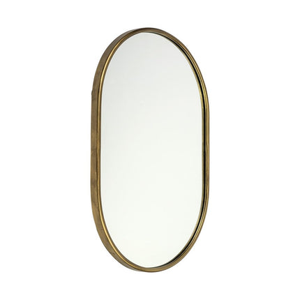 Gold Oval Accent Metal Mirror HomeRoots