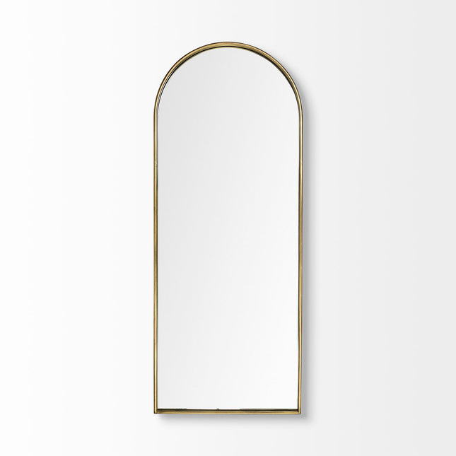 70" Gold Arch Metal Framed Accent Mirror