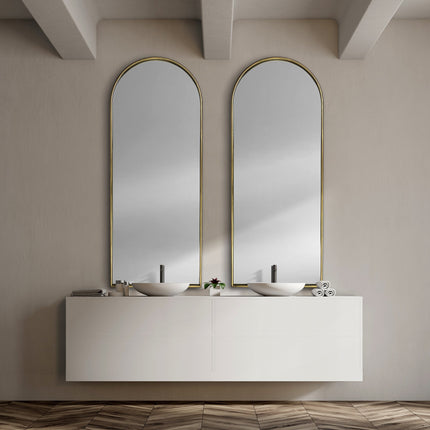 70" Gold Arch Metal Framed Accent Mirror HomeRoots