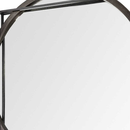 46" Black Abstract Metal Framed Accent Mirror HomeRoots