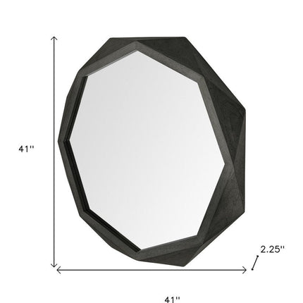 41" Black Solid Wood Octagon Framed HomeRoots
