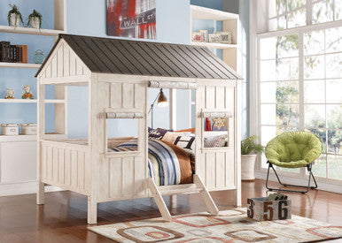 ACME 37655F Spring Cottage Full Bed, Weathered White & Washed Gray (1Set/3Ctn) ACME Furniture