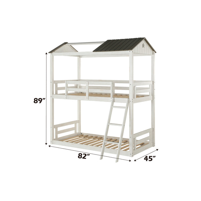 ACME 37665 Nadine Cottage Twin/Twin Bunk Bed