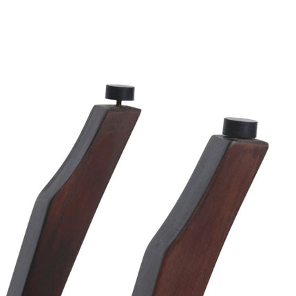 24" Dark Brown Solid Teak Wood Shower Bench HomeRoots