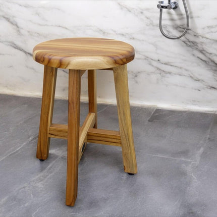 18" Natural Brown Backless Bar Chair HomeRoots