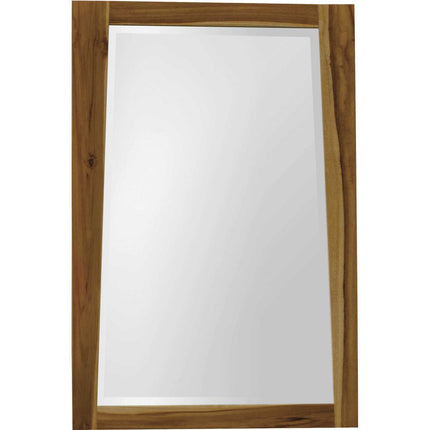 35" Brown Wood Accent Mirror
