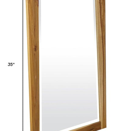 35" Brown Wood Accent Mirror HomeRoots