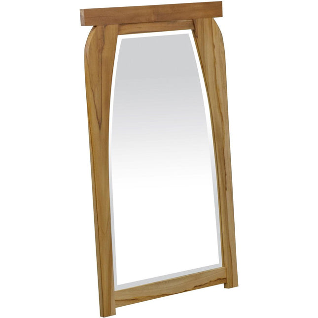35" Natural Solid Wood Framed Accent Mirror HomeRoots