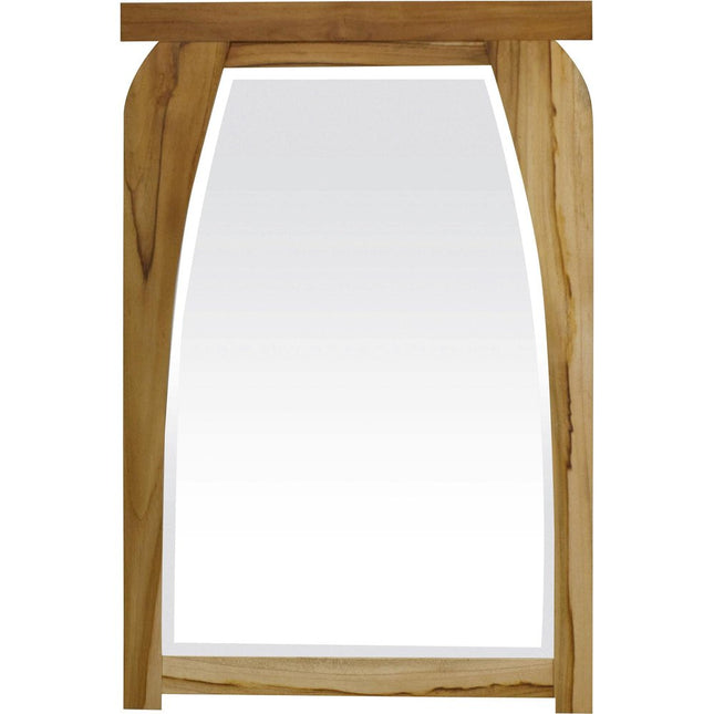 35" Natural Solid Wood Framed Accent Mirror HomeRoots
