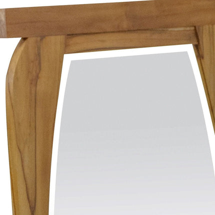 35" Natural Solid Wood Framed Accent Mirror HomeRoots
