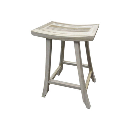 30" X 15" Light Gray Teak Square Shower Bench HomeRoots