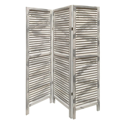 67" Gray Folding Three Panel Screen Room Divider HomeRoots