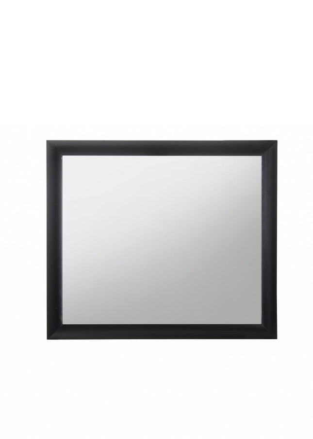 35" Black Square Wood Framed Mounted Dresser Mirror HomeRoots