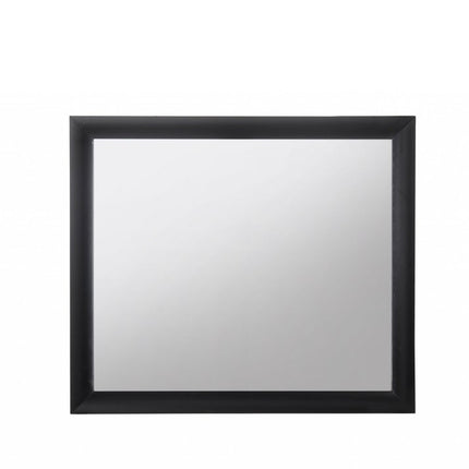 35" Black Square Wood Framed Mounted Dresser Mirror HomeRoots