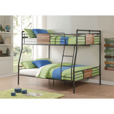 ACME 37725 Brantley Full XL/Queen Bunk Bed, Sandy Black & Dark Bronze Hand-Brushed (1Set/2Ctn) ACME Furniture