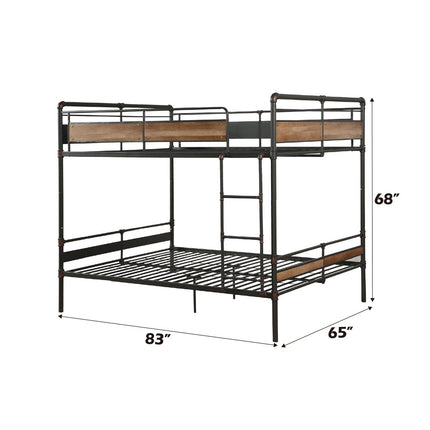 ACME 37730 Brantley II Queen/Queen Bunk Bed, Sandy Black & Dark Bronze Hand-Brushed (1Set/2Ctn)
