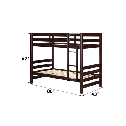 ACME 37775 Ronnie Twin/Twin Bunk Bed, Espresso
