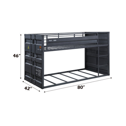 ACME 37815 Cargo Gunmetal Twin/Twin Bunk Bed  3