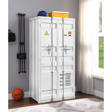 ACME 37889 Cargo Double door Wardrobe, White ACME Furniture