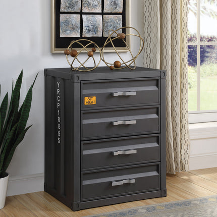 ACME 37956 Cargo 4-Drawer Chest, Gunmetal Finish