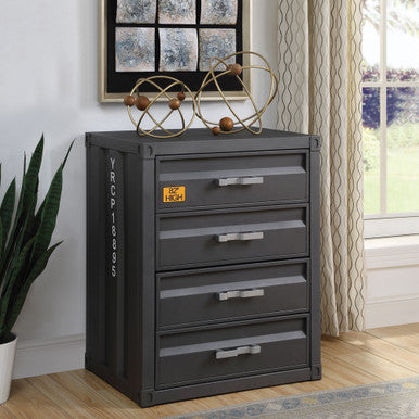 ACME 37956 Cargo 4-Drawer Chest, Gunmetal Finish ACME Furniture