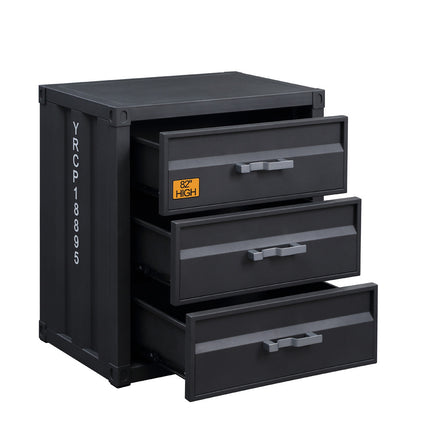 ACME 37957 Cargo 3-Drawer Chest, Gunmetal Finish