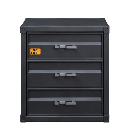 ACME 37957 Cargo 3-Drawer Chest, Gunmetal Finish