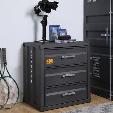 ACME 37957 Cargo 3-Drawer Chest, Gunmetal Finish ACME Furniture