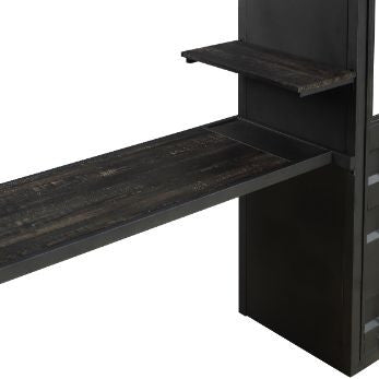 ACME 37965 Cargo Storage Twin Loft Bed, Gunmetal Finish(1Set/2Ctn)