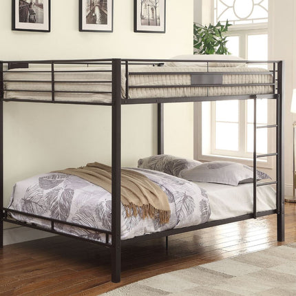 ACME 38015 Kaleb Queen/Queen Bunk Bed, Sandy Black (1Set/2Ctn)