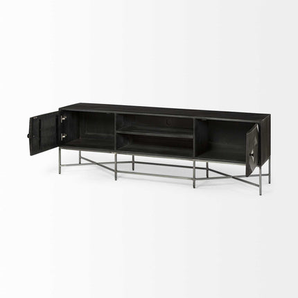 16" Dark Brown Solid Wood Console Table HomeRoots